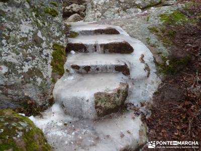 Hoces y cañones del Río Gallo - hielo en el camino;senderismo aiguestortes